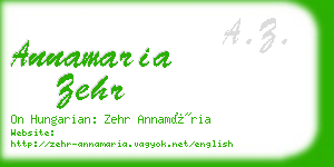 annamaria zehr business card